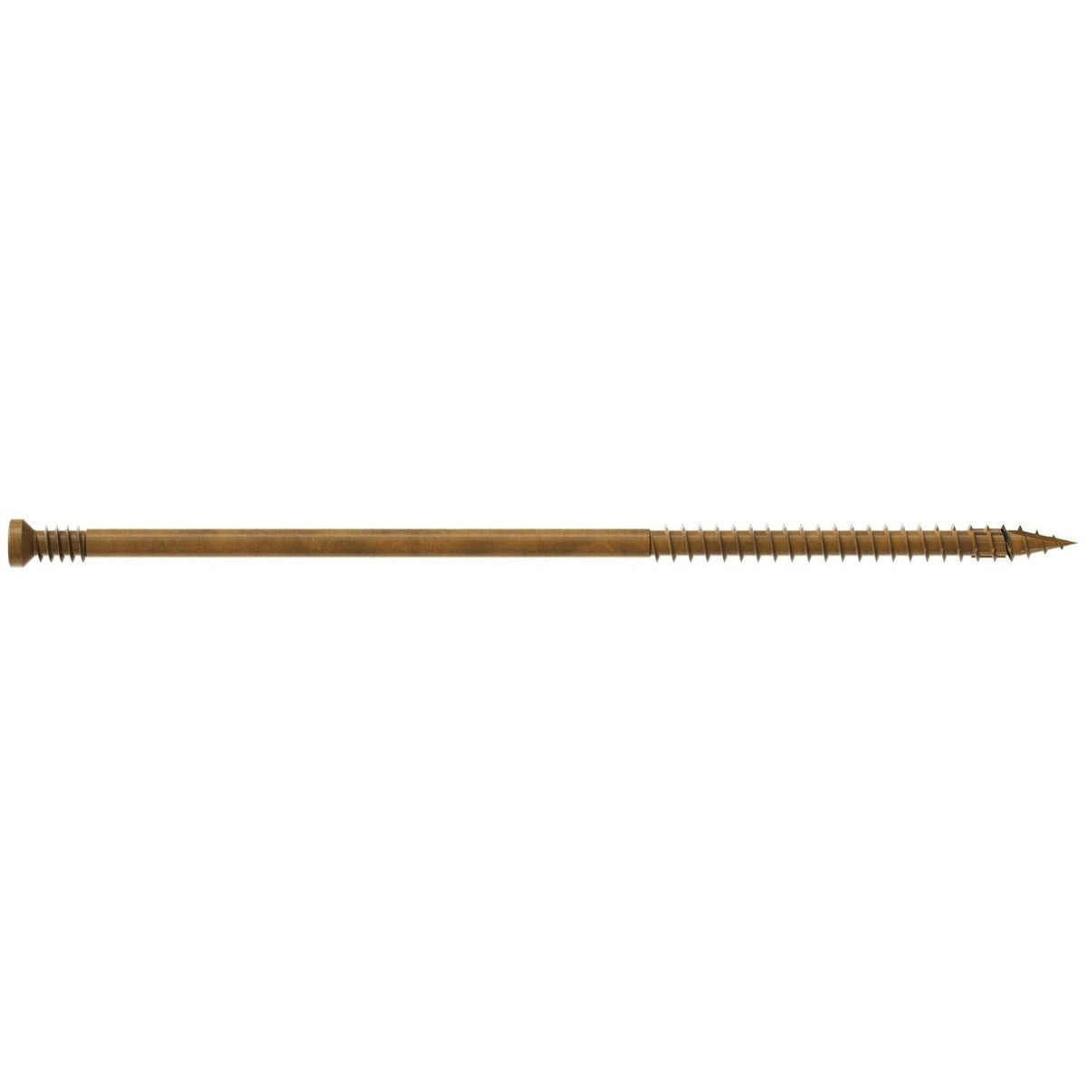 Simpson Strong-Tie FT09500MB Finish Trim Screw, #9 x 5-in. T15, Trim-Head, Quik Guard, Tan, 500-Pack