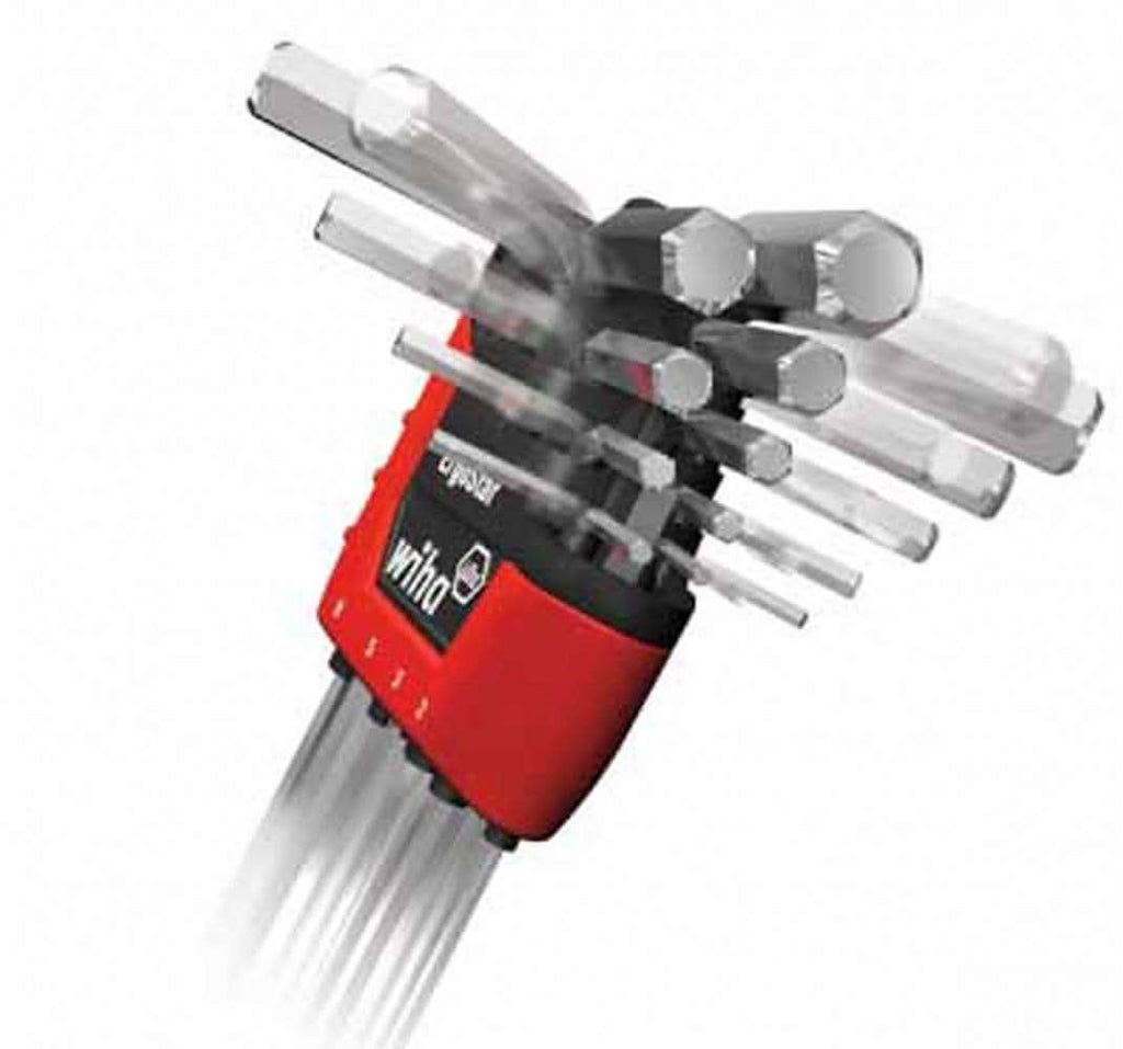 Wiha 66992 MagicRing Screw Holding Ball Hex Inch and Metric L-Key Set in ErgoStar holder