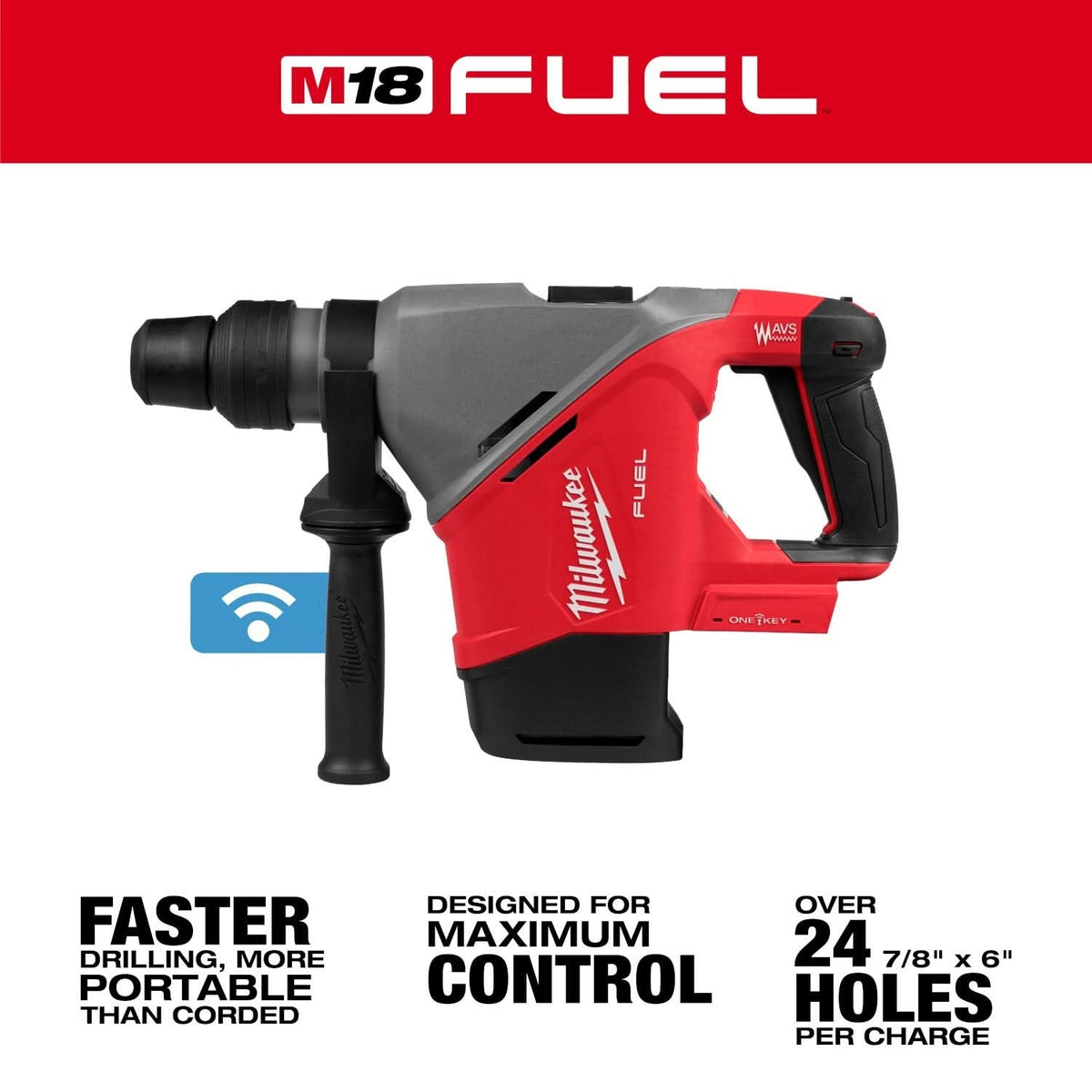 Milwaukee 2917-20 M18 FUEL 1-9/16-in. SDS Max Rotary Hammer w/ ONE-KEY, Tool Only