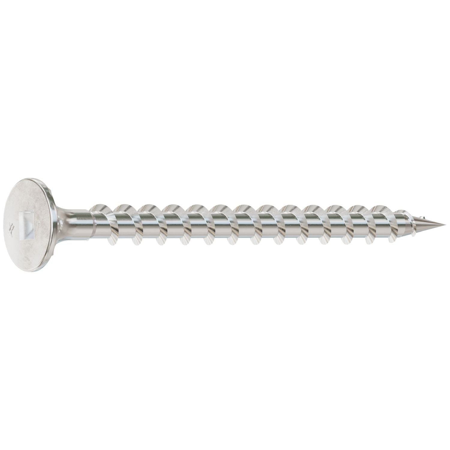 Simpson Strong-Tie T08C225WQC Fiber-Cement Screw, #8 x 2-1/4-in. #2 Square Wafer-Head, Type 316, 2000-Pack