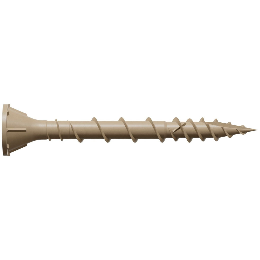 Simpson Strong-Tie DSVT158MB Deck-Drive DSV WOOD Screw, #8 x 1-5/8-in. T25, Flat Head, Quik Guard, Tan, 1750-Pack