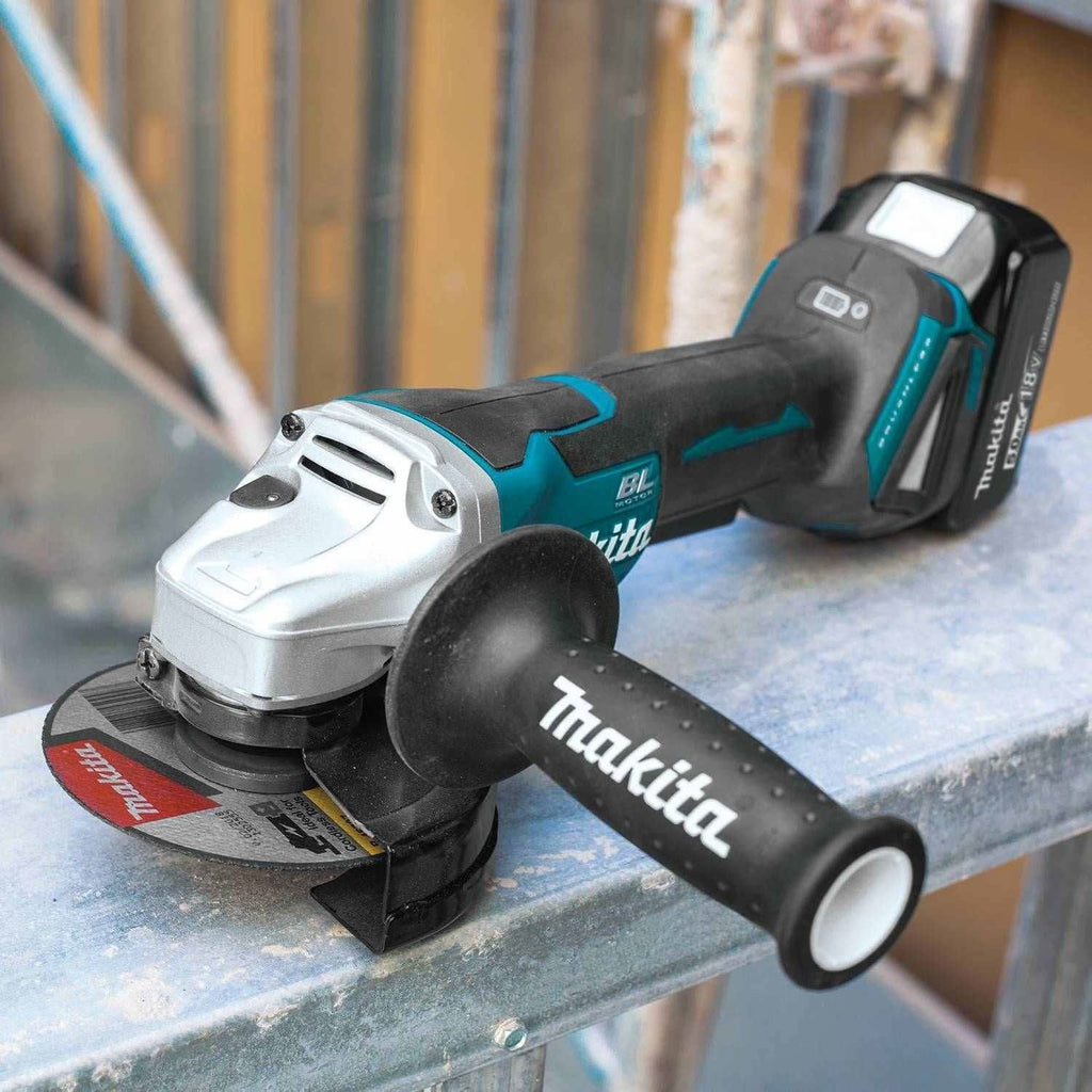 Makita XAG11T 18V LXT Lithium-Ion Brushless Cordless 4-1/2"Â / 5" Paddle Switch Cut-Off/Angle Grinder Kit, with Electric Brake (5.0Ah)