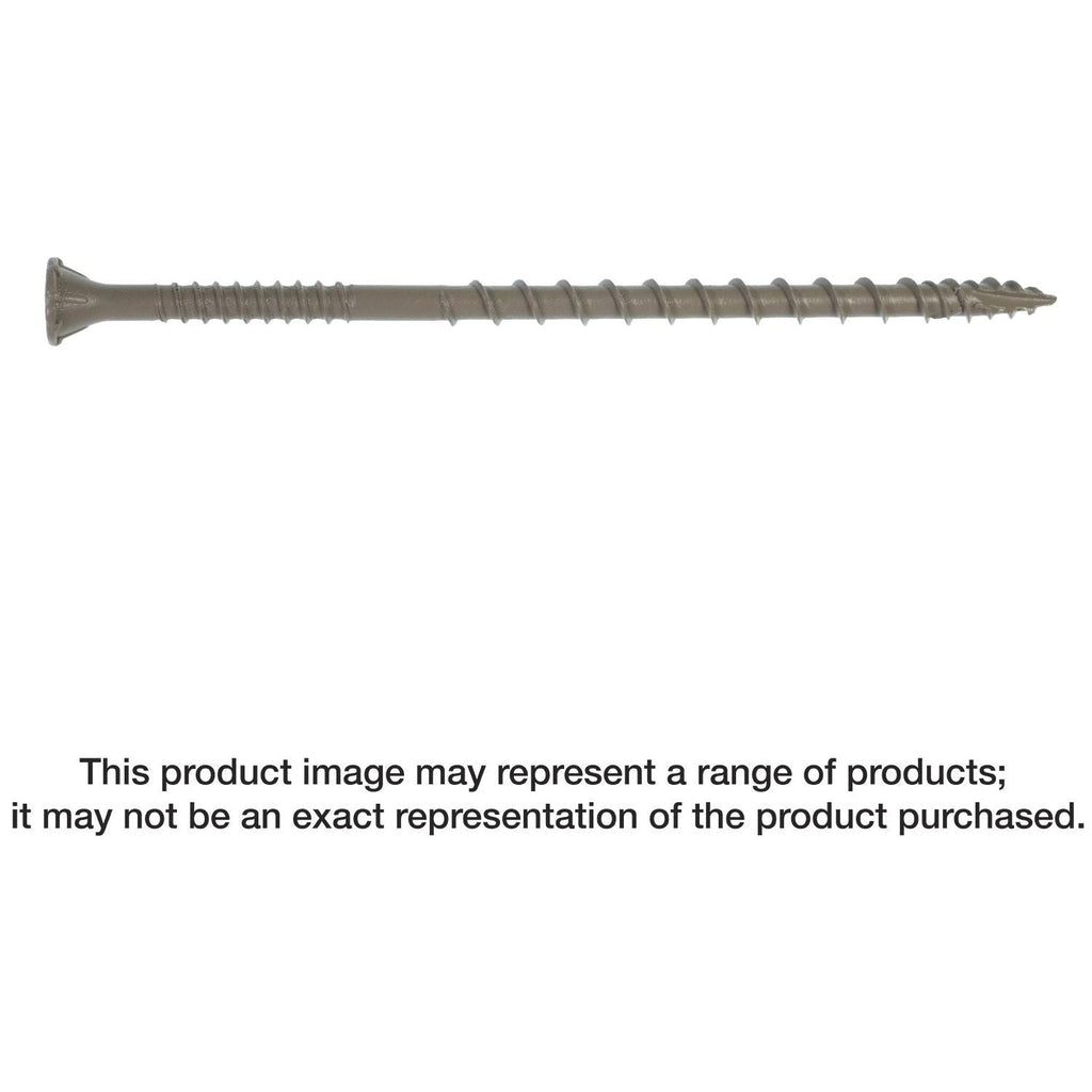 Simpson Strong-Tie DSVT4R5LB Deck-Drive DSV WOOD Screw, #10 x 4-in. T-25, Flat Head, Quik Guard, Tan, 5-lb.