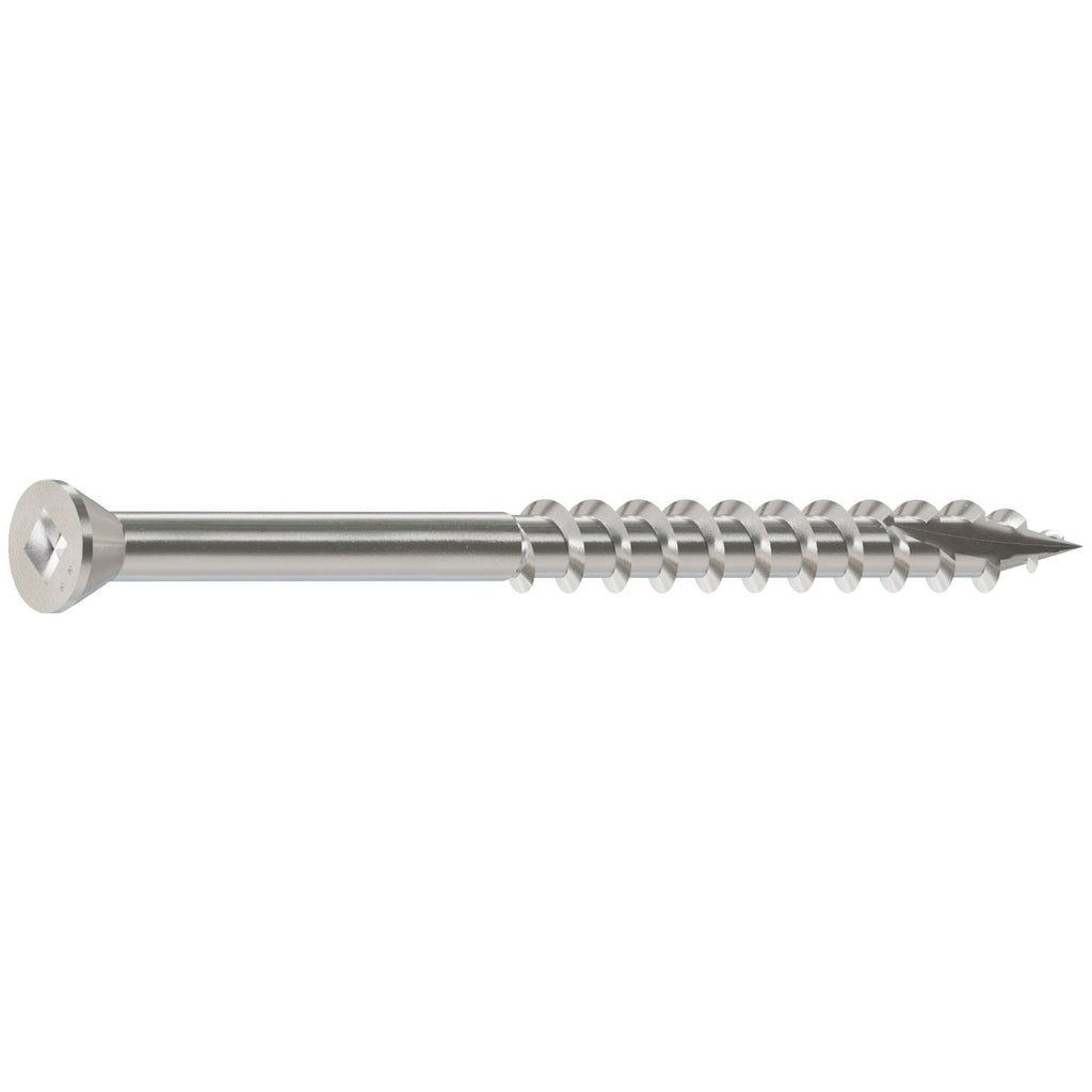 Simpson Strong-Tie S07C225FBP Trim-Head Screw, Square Drive, #7 x 2-1/4-in. #1 SQ, Type 305, 100-Pack