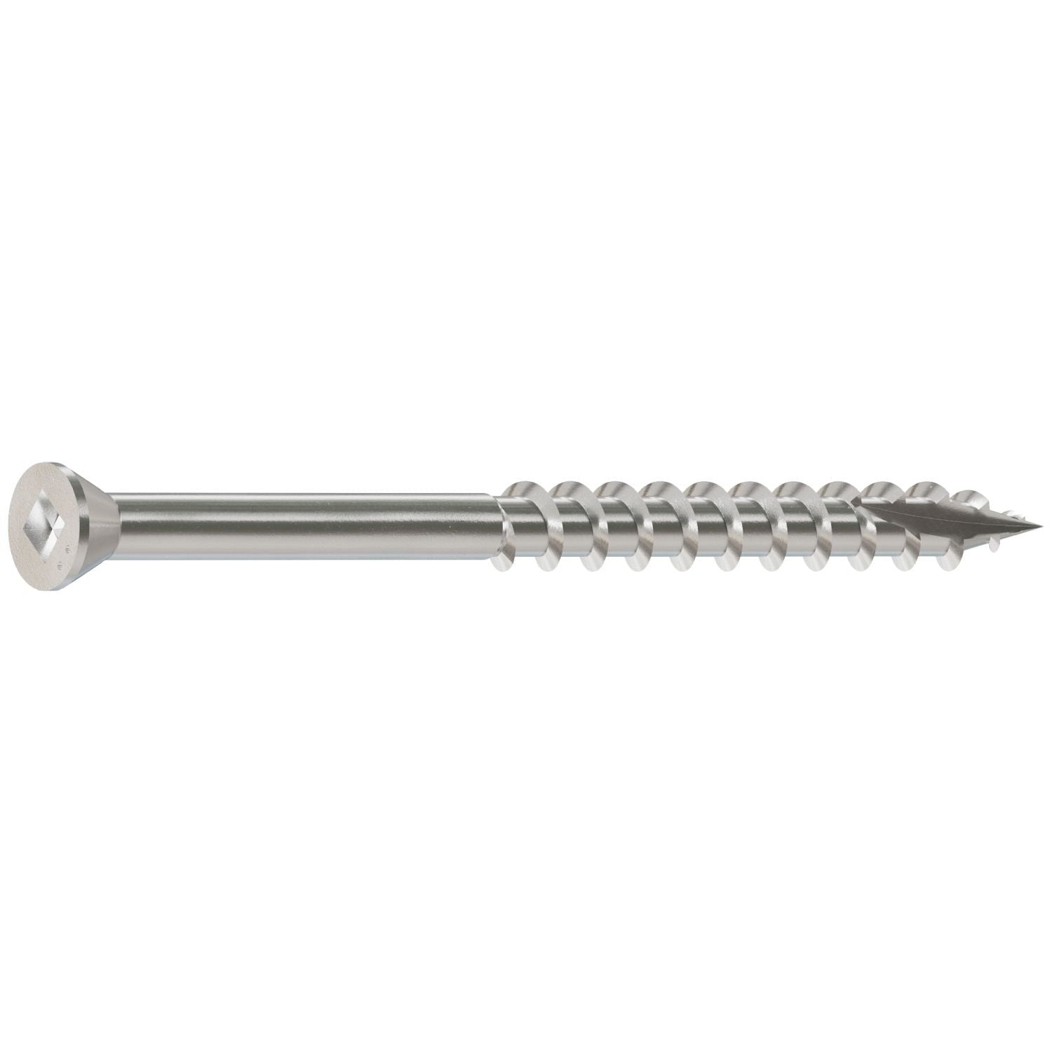 Simpson Strong-Tie S07C225FBP Trim-Head Screw, Square Drive, #7 x 2-1/4-in. #1 SQ, Type 305, 100-Pack