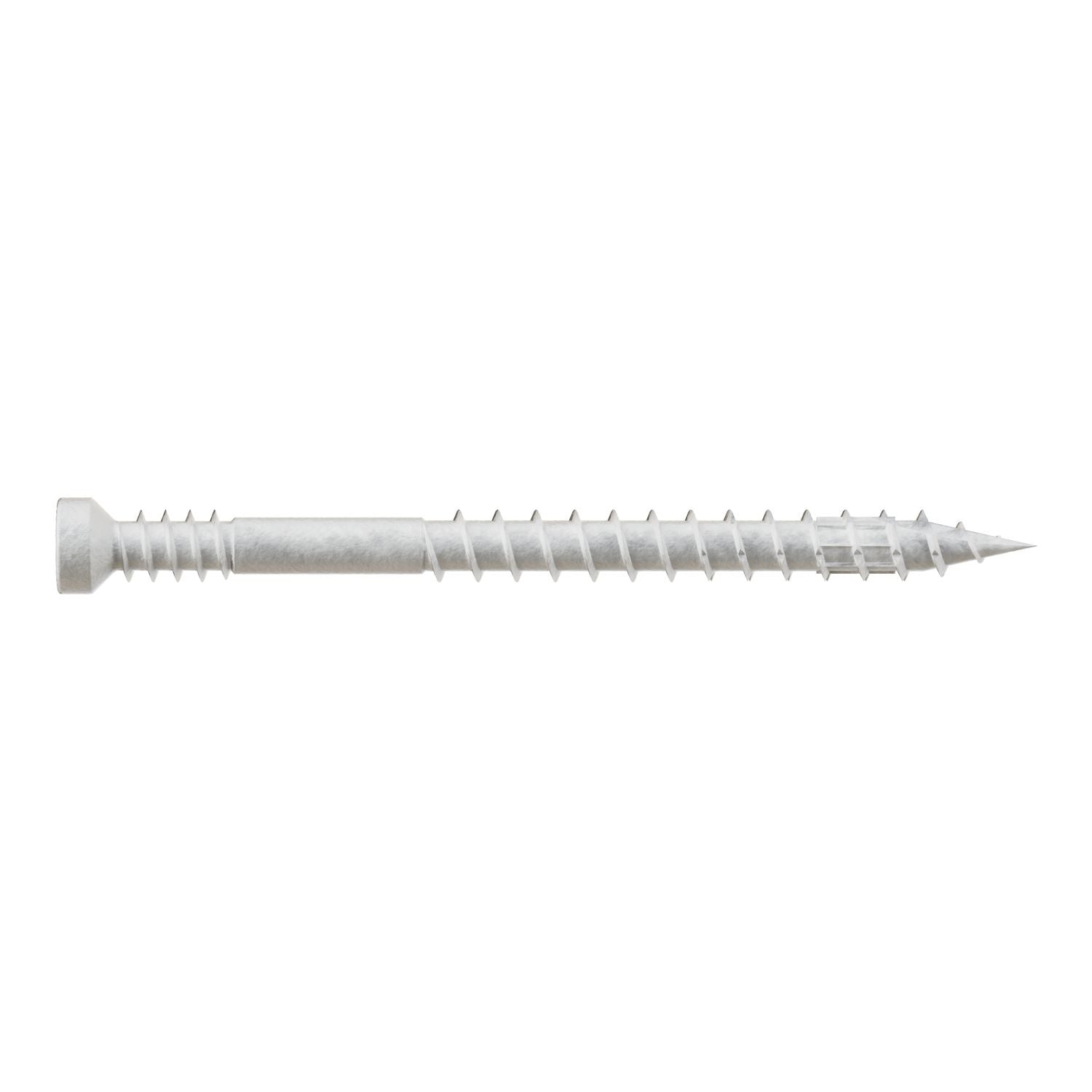 Simpson Strong-Tie FT07200R100W Finish Trim Screw, #7 x 2-in. T10, Trim-Head, Quik Guard, White, 100-Pack