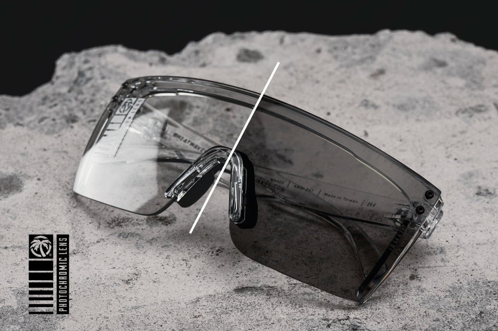 Heat Wave Lazer Face Sunglasses VAPOR CLEAR Frame Photochromic Lens Z87