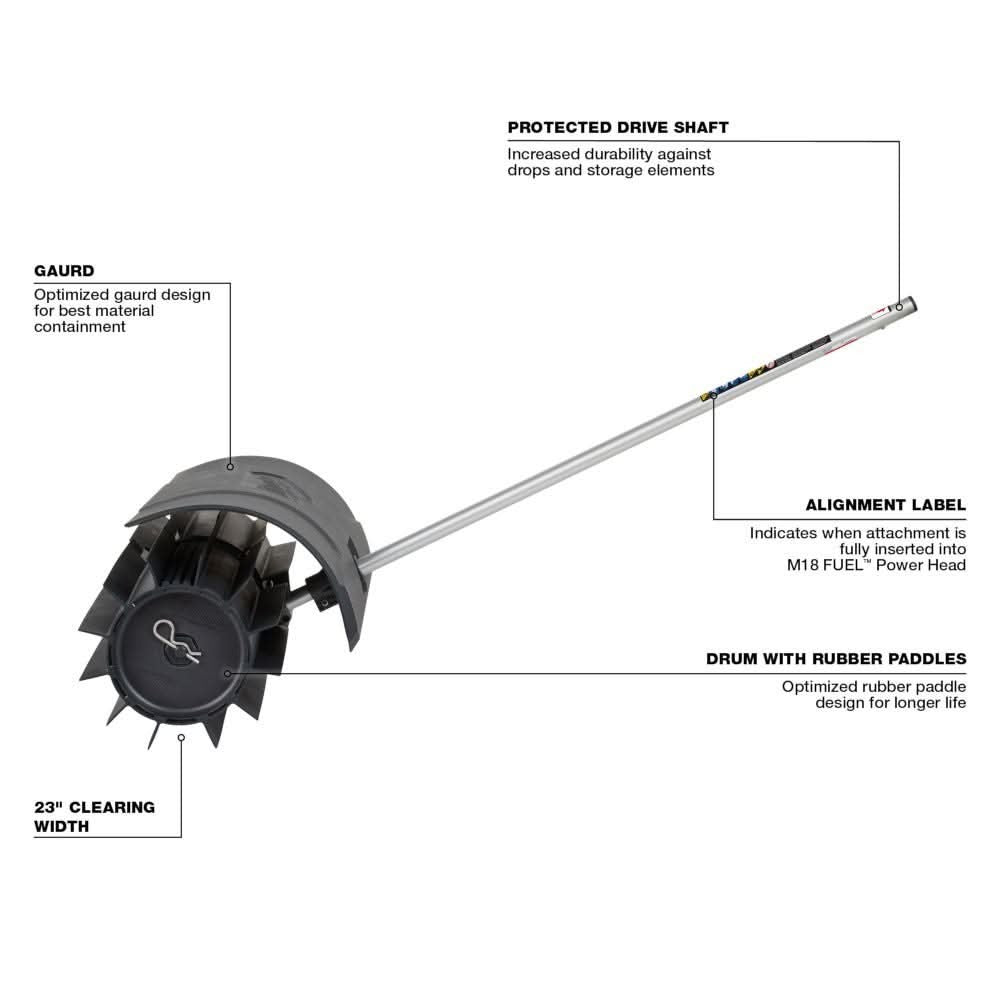 Milwaukee 49-16-2740 QUIK-LOK Rubber Broom Attachment