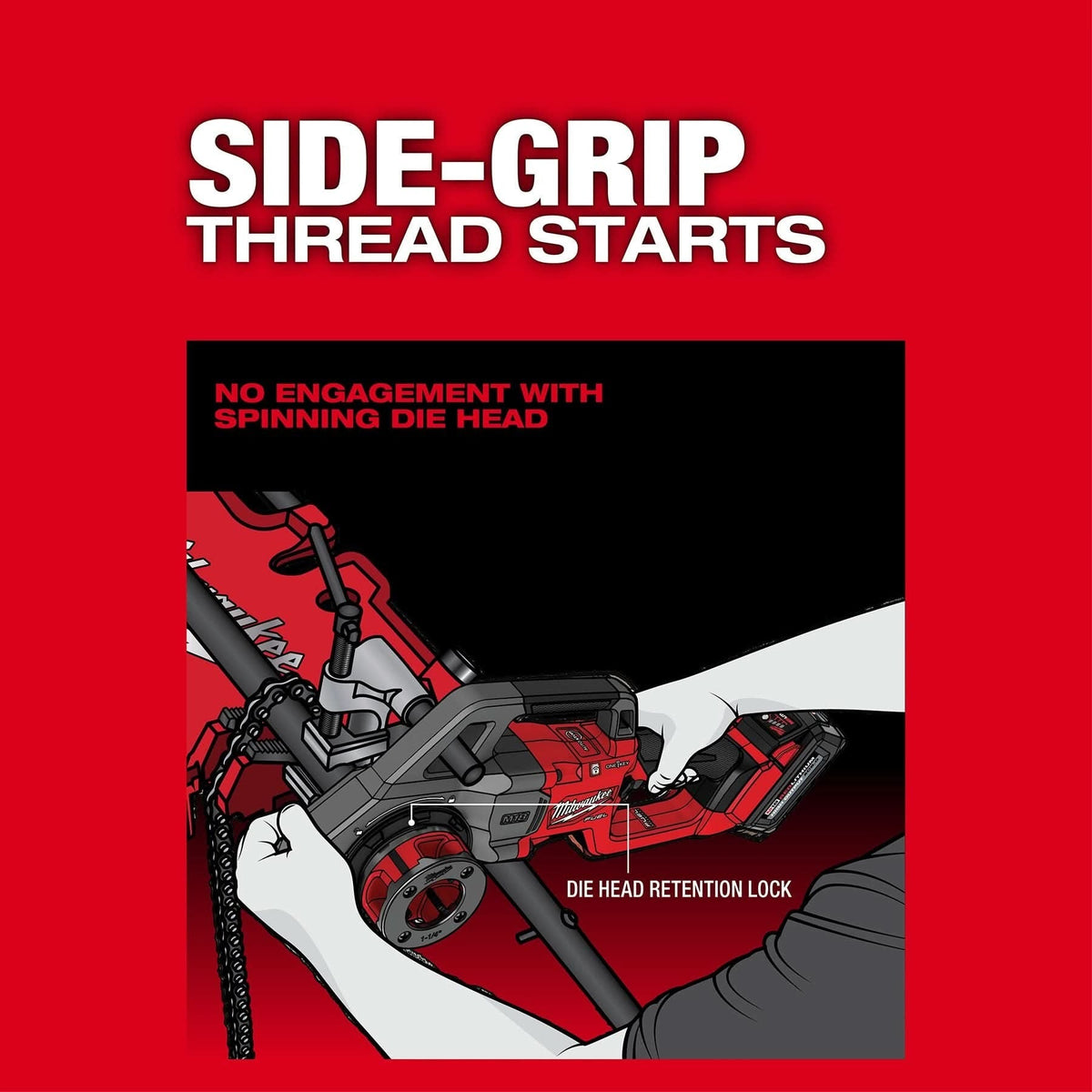 Milwaukee 2870-22 M18 FUEL Compact Pipe Threader