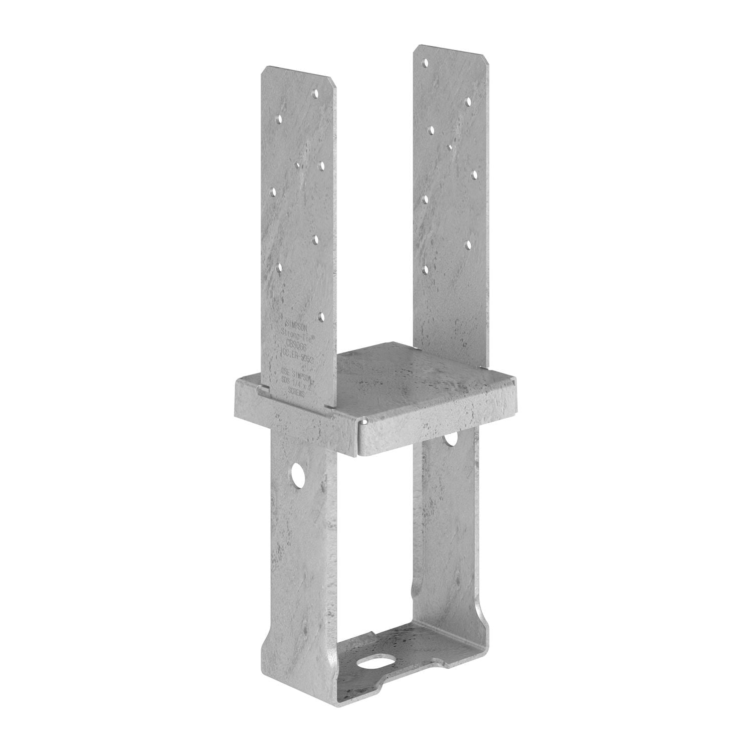 Simpson Strong-Tie CBSQ66-SDS2HDG CBSQ Hot-Dip Galvanized Standoff Column Base for 6x6 with SDS Screws