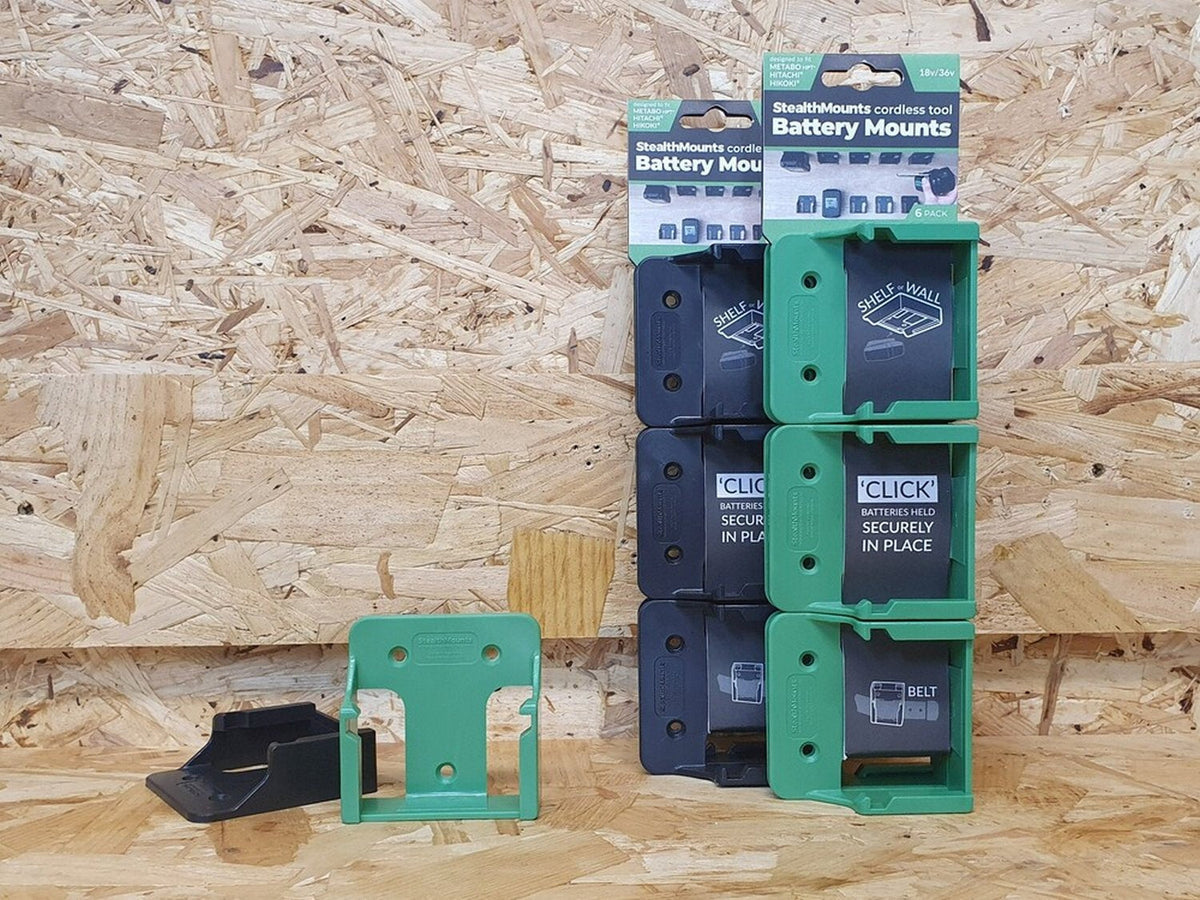StealthMounts Battery Mounts for Metabo HPT, 6-Pack