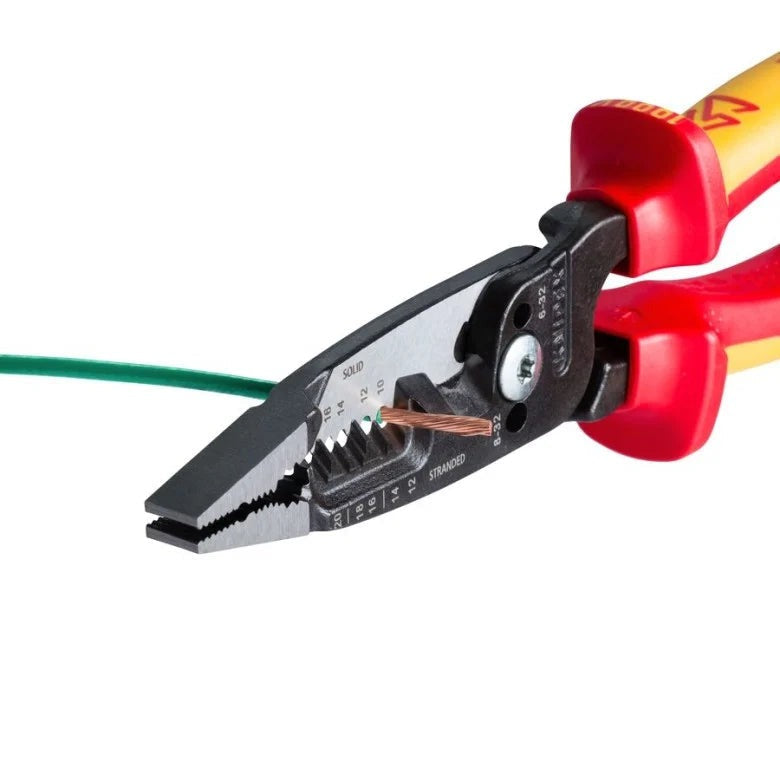 Knipex 8-in Forged Wire Stripper 20-10 AWG-1000V Insulated (13 78 8 SBA)