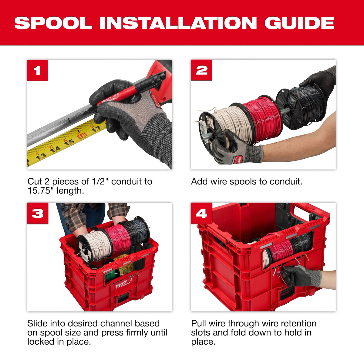 Milwaukee 48-22-8043 PACKOUT Wire Pulling XL Crate