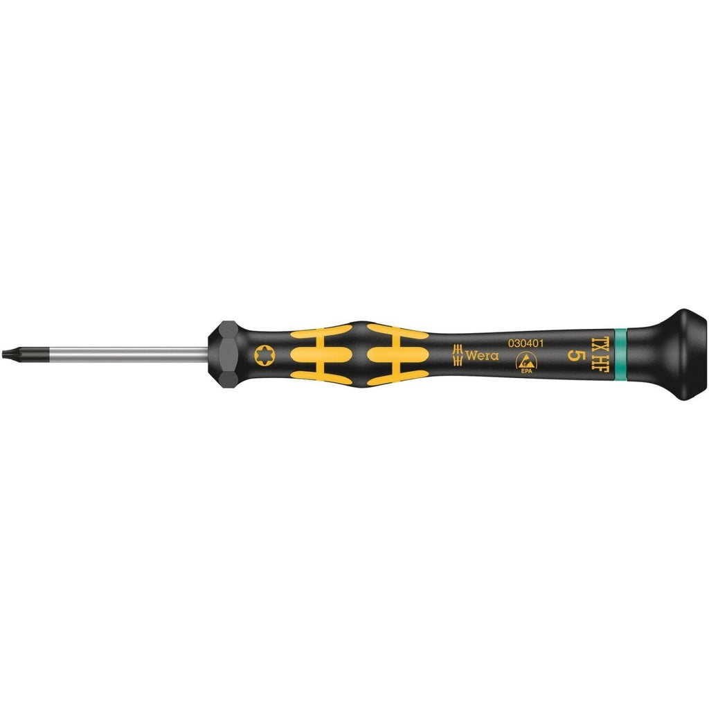 Wera 1567 Torx Hf Esd Kraftform Micro Screwdriver With Holding Function For Torx Screws, Torx 5x40-mm.