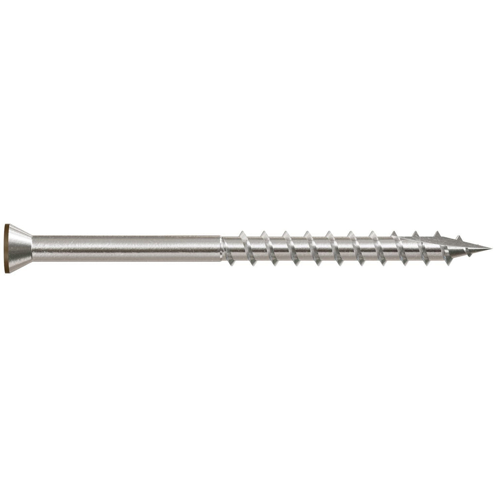 Simpson Strong-Tie T07225FT70BR01 Trim-Head Screw, 6-Lobe Drive, #7 x 2-1/4-in. T-15 Type 316, Brown 01, 70-Pack