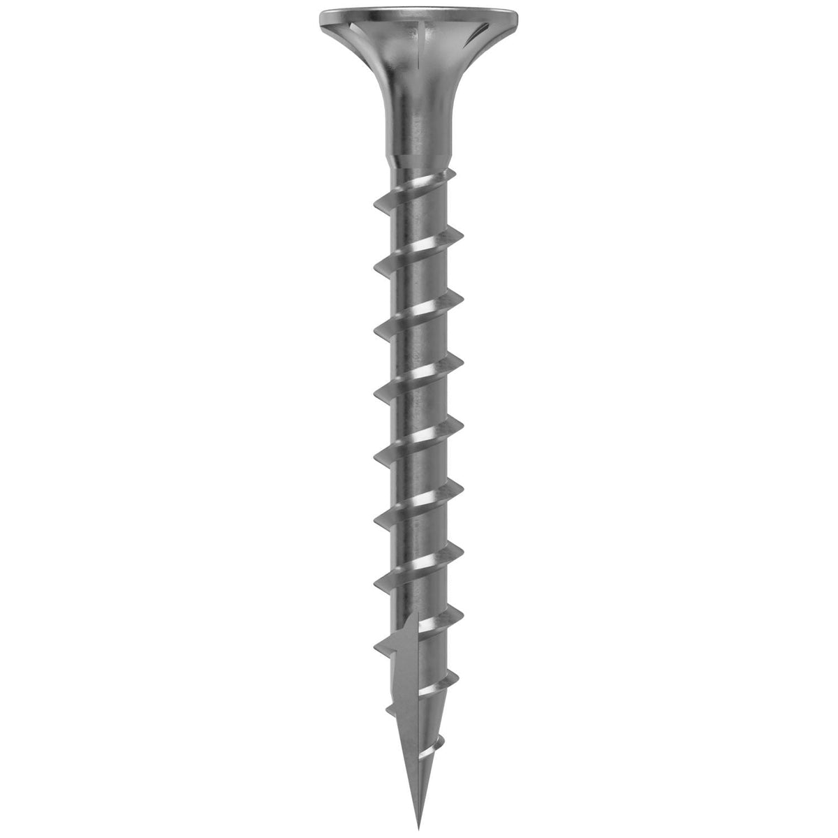 Simpson Strong-Tie T08C162WQ-RP75 Fiber-Cement Screw, #8 x 1-5/8-in. #2 Square Wafer-Head, Type 316, 75-Pack