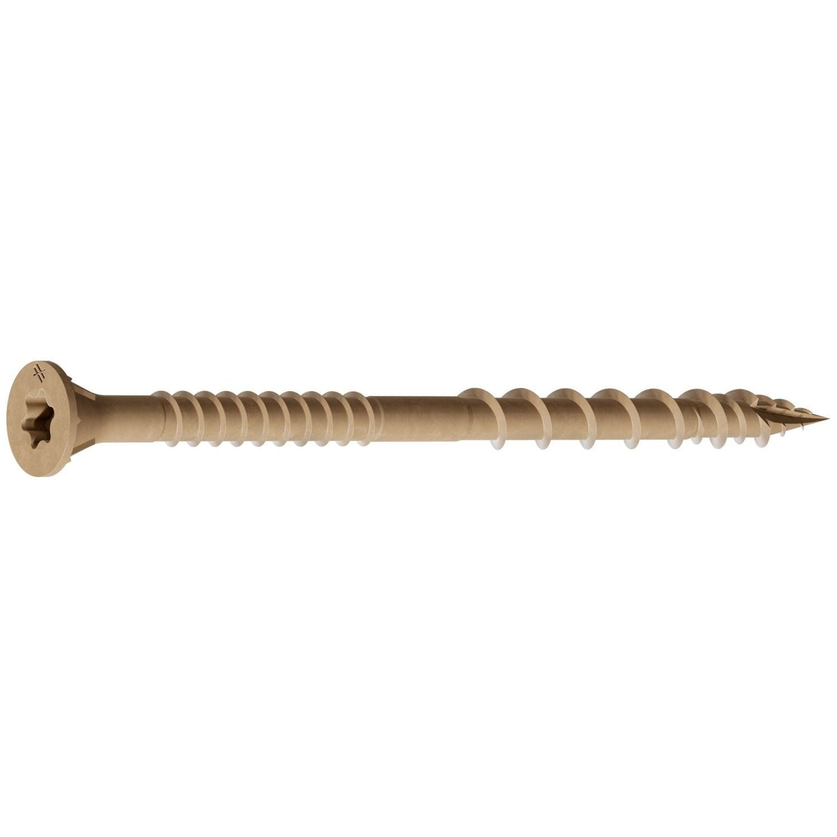 Simpson Strong-Tie DSVT3R5LB Deck-Drive DSV WOOD Screw, #10 x 3-in. T-25, Flat Head, Quik Guard, Tan, 5-lb.