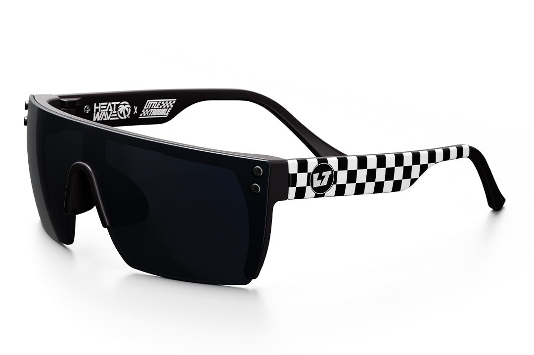 Heat Wave Kids Lazer Face Little Trouble X Heat Wave Checkered Flag Sunglasses