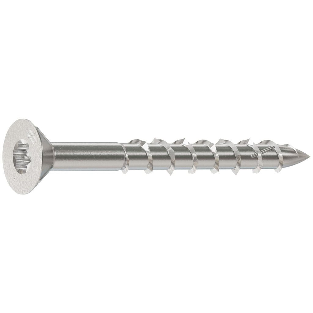 Simpson Strong-Tie T08162DWP Deck-Drive DWP WOOD SS Screw, #8 x 1-5/8-in. T-20, Flat Head, Type 316, 100-Pack