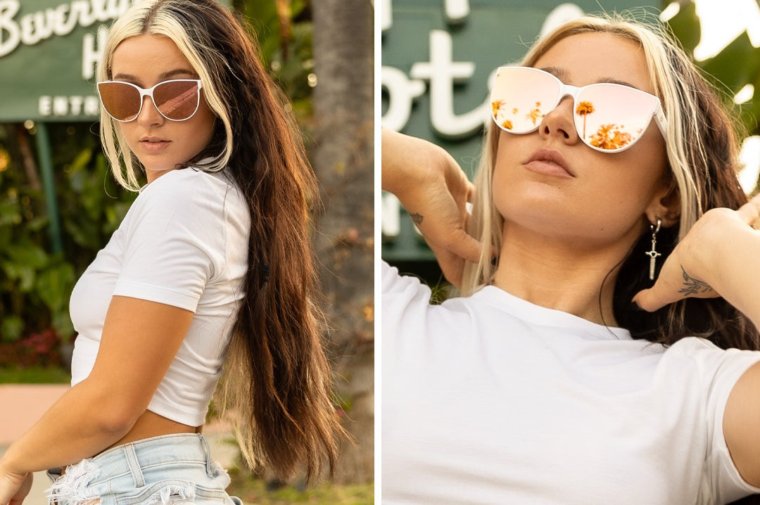 Heat Wave Carat White Sunglasses