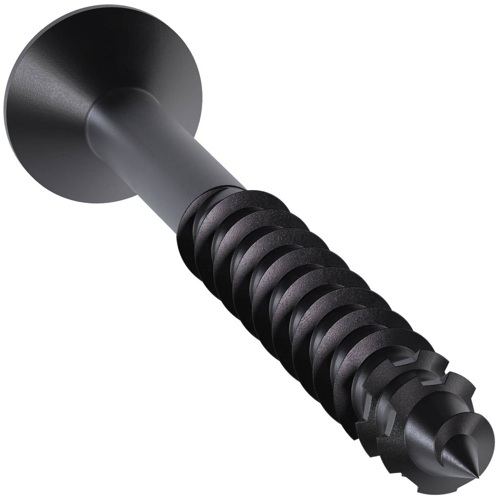 Simpson Strong-Tie TNTBL25234TF Titen Turbo, 1/4-in. x 2-3/4-in. 6-Lobe Flat-Head Concrete and Masonry Screw, Black, 100-Pack