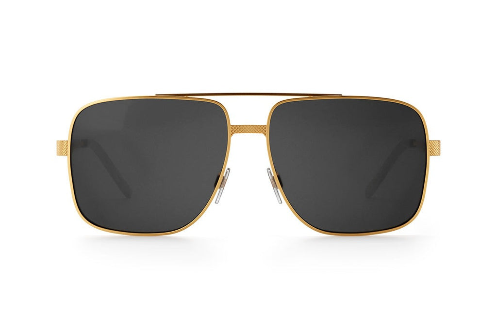 Heat Wave Nimitz Gold Frame Black Lens Sunglasses