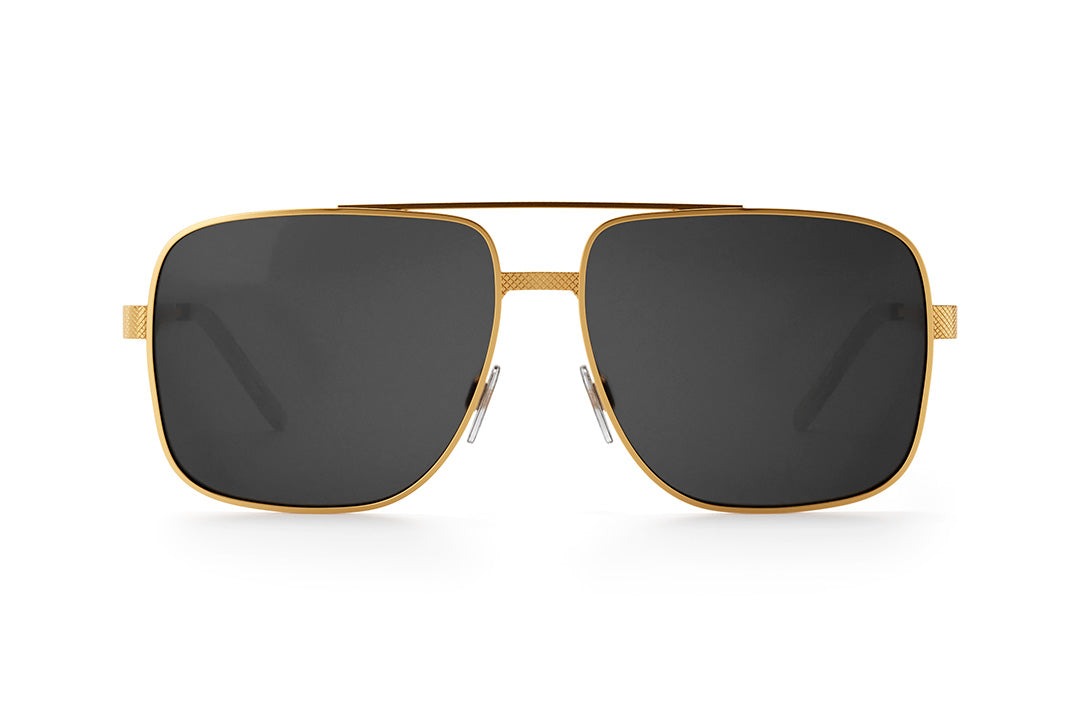 Heat Wave Nimitz Gold Frame Black Lens Sunglasses