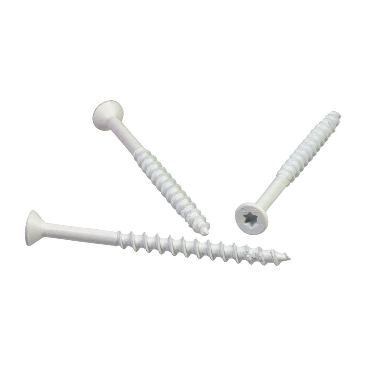 Simpson Strong-Tie TNTW18234TF Titen Turbo, 3/16-in. x 2-3/4-in. 6-Lobe Flat-Head Concrete and Masonry Screw, White, 100-Pack