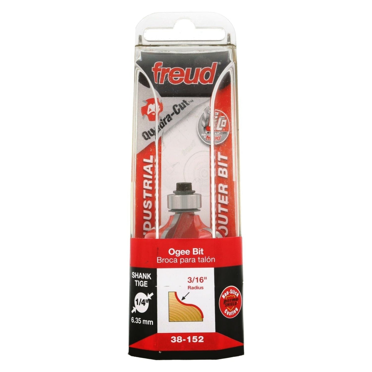 Freud 38-152 1-1/4-Inch Ogee Router Bit (Quadra-Cut)