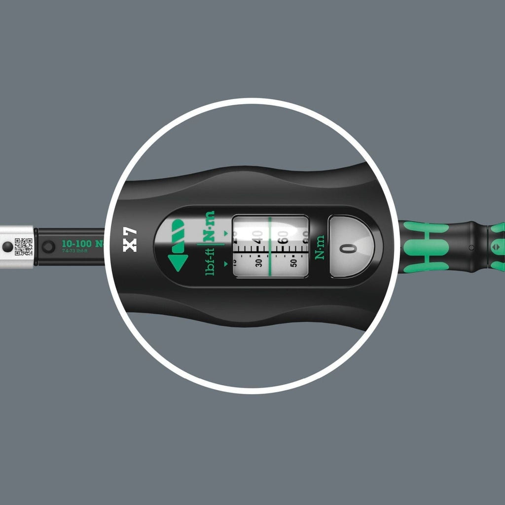 Wera Click-Torquex7 Torque Wrench For Insert Tools, 10-100 Nm, 14X18x10-100 Nm