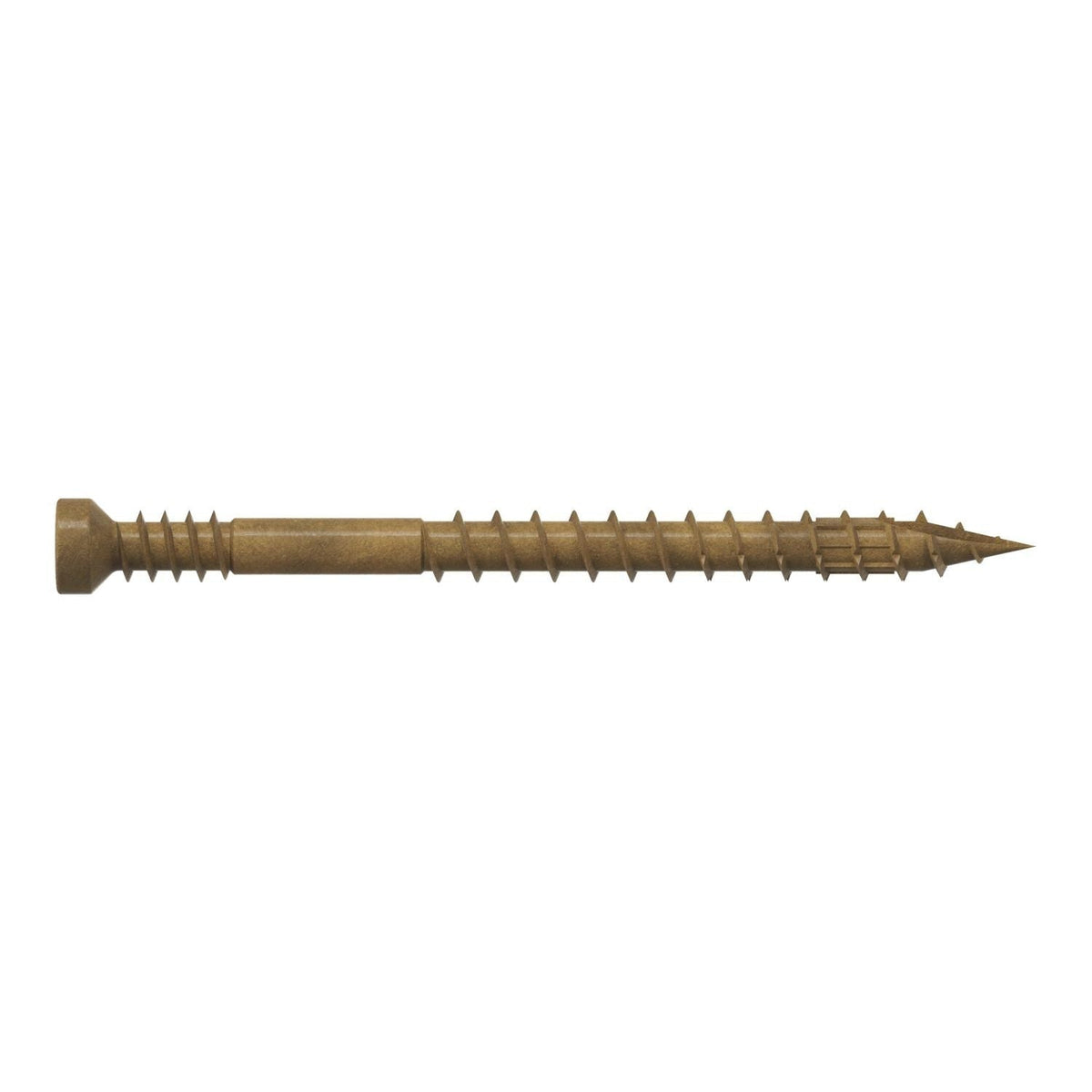 Simpson Strong-Tie FT07200R100 Finish Trim Screw, #7 x 2-in. T10, Trim-Head, Quik Guard, Tan, 100-Pack