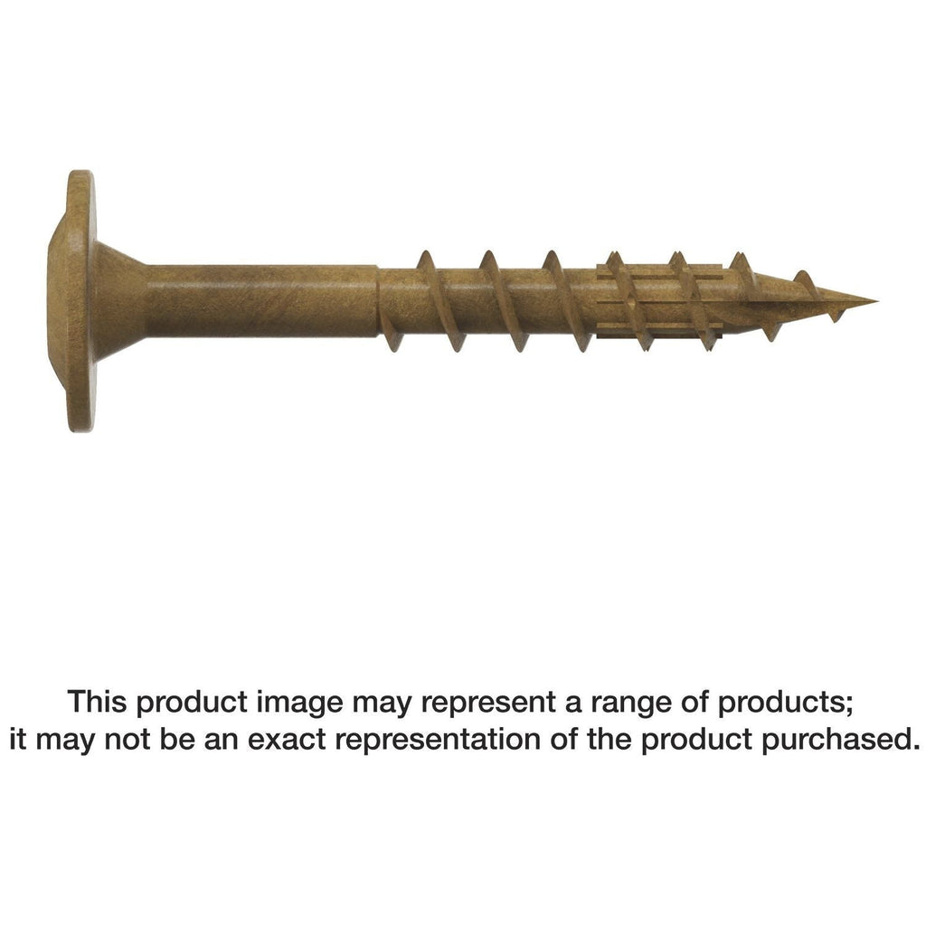 Simpson Strong-Tie CBT08114R300 Wafer-Head Construction Screw, #8 x 1-1/4-in. T20, Quik Guard, Tan, 300-Pack