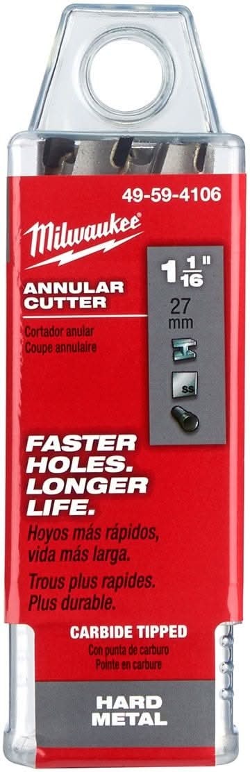 Milwaukee 49-59-4106 1-1/16-Inch TCT Annular Cutter 2-Inch Depth