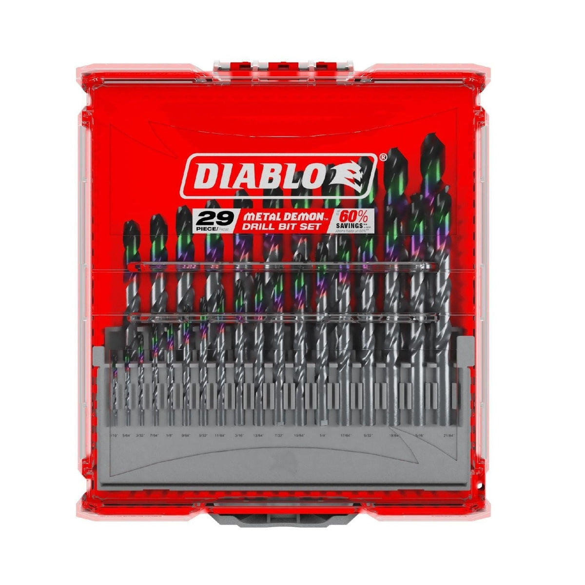 Diablo DMD-S29 Metal Demon Drill Bits Set for Mild, Hardened and Stainless Steels, 29-Piece