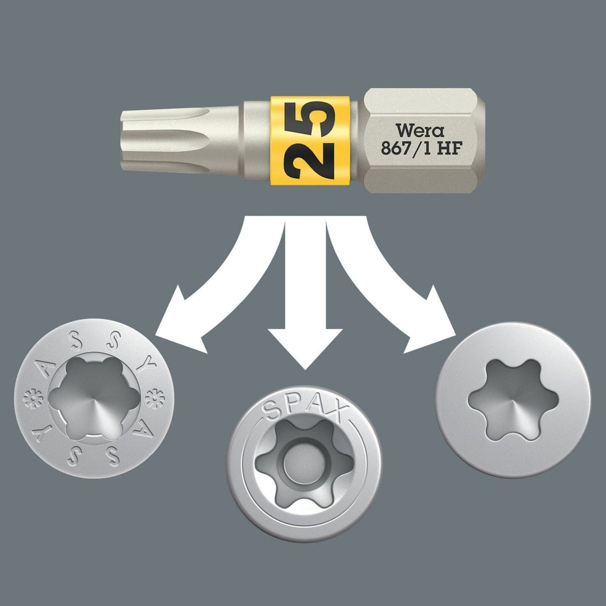 Wera 867/1 Torx Hf Bit With Holding Function, Torx 40x25-mm.