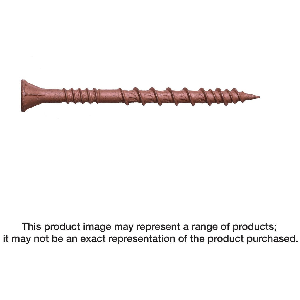 Simpson Strong-Tie DSVR158R5LB Deck-Drive DSV WOOD Screw, #8 x 1-5/8-in. T-25, Flat Head, Quik Guard, Red, 5-lb.