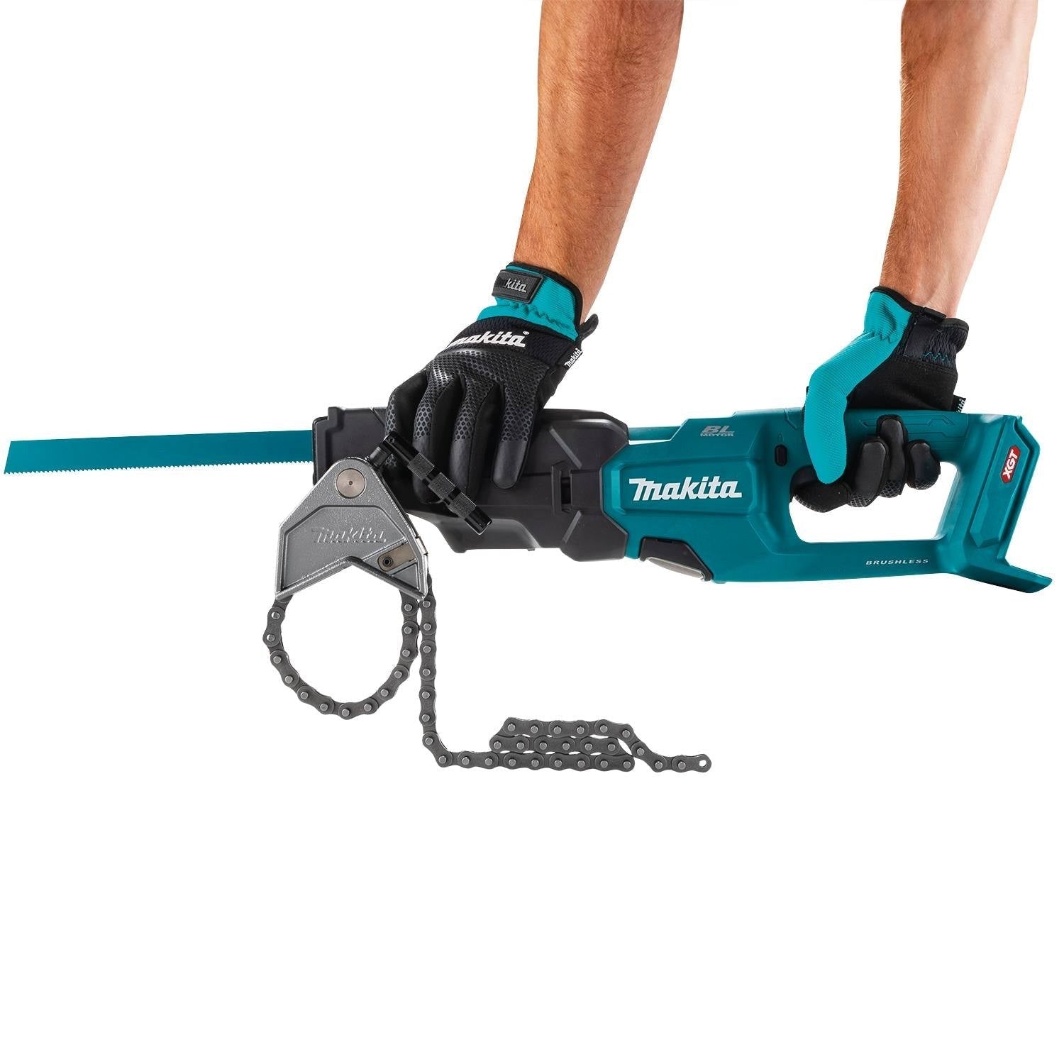 Makita GRJ03Z 40V max XGT Brushless Recipro Pipe Saw w/ Chain Vise, Tool Only