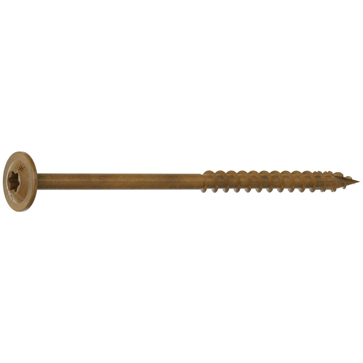 Simpson Strong-Tie CBT08300R50 Wafer-Head Construction Screw, #8 x 3-in. T20, Quik Guard, Tan, 50-Pack