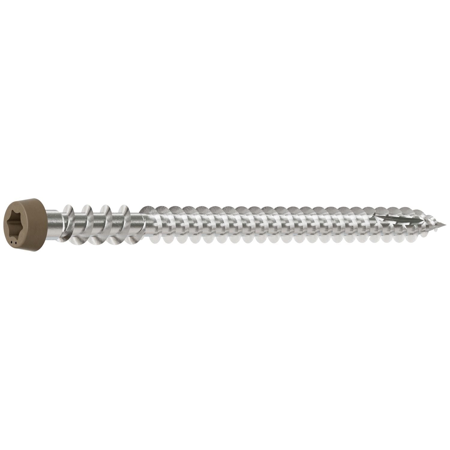 Simpson Strong-Tie DCU234P305BR05 Deck-Drive DCU COMPOSITE Screw, #10 x 2-3/4-in. T20, Type 305, Brown 05, 350-Pack
