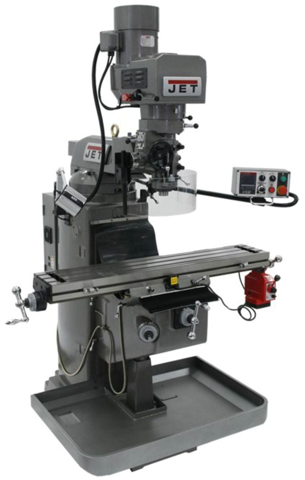 Jet Tools 690525 JTM-949EVS Mill With 3-Axis Acu-Rite 200S DRO (Knee) With X-Axis Powerfeed