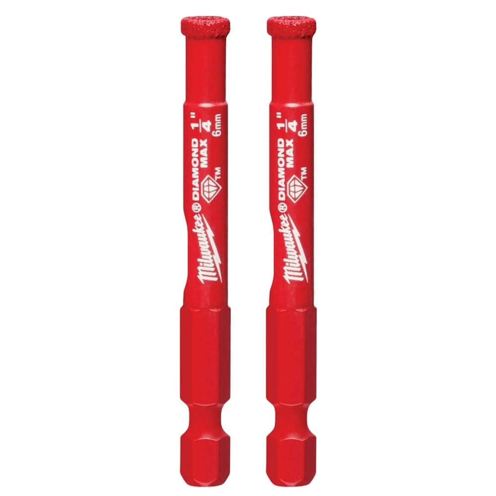 Milwaukee 49-56-0501 DIAMOND MAX 1/4-Inch Diamond Grit Hole Saw, 2-Pack