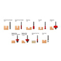 Freud 88-100 9 Piece Basic Router Bit Set (1/4-Inch Shank)