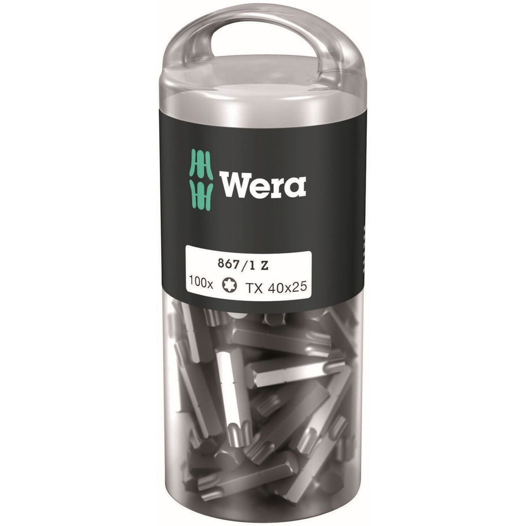 Wera 867/1 Torx Diy 100, Torx 40x25-mm., 100-Pieces