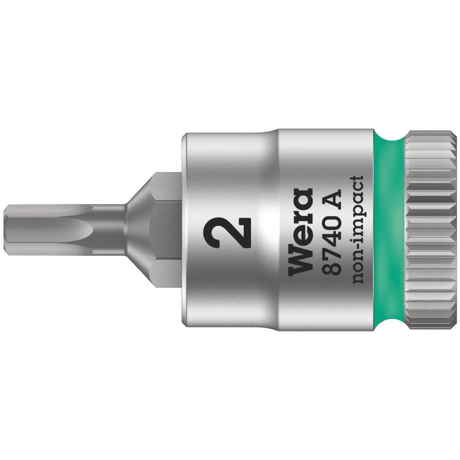 Wera 8740 A Zyklop Bit Socket, 1/4-in. Drive, 5/64-in.x28-mm.