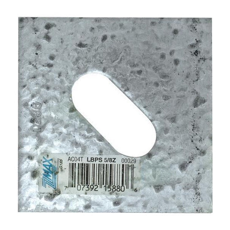 Simpson Strong-Tie LBPS 5/8Z LBPS 3-in. x 3-in. ZMAX Galvanized Slotted Bearing Plate with 5/8-in. Bolt Dia.