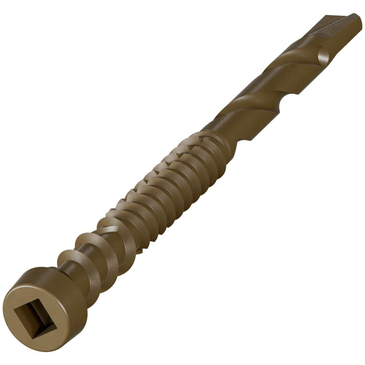 Simpson Strong-Tie DCSD238SBR01 Deck-Drive DCSD COMPOSITE-TO-STEEL Screw (Collated), #10 x 2-3/8-in. Quik Guard Brown 01, 1000-Pack