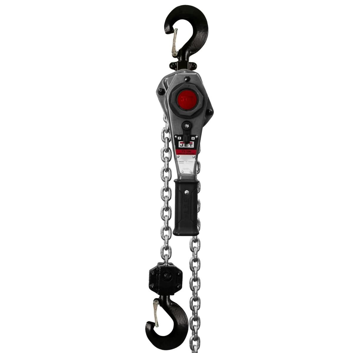 JET 376800 JLH Series 1-1/2 Ton Lever Hoist, 5-Foot Lift with Overload Protection & Shipyard Hooks