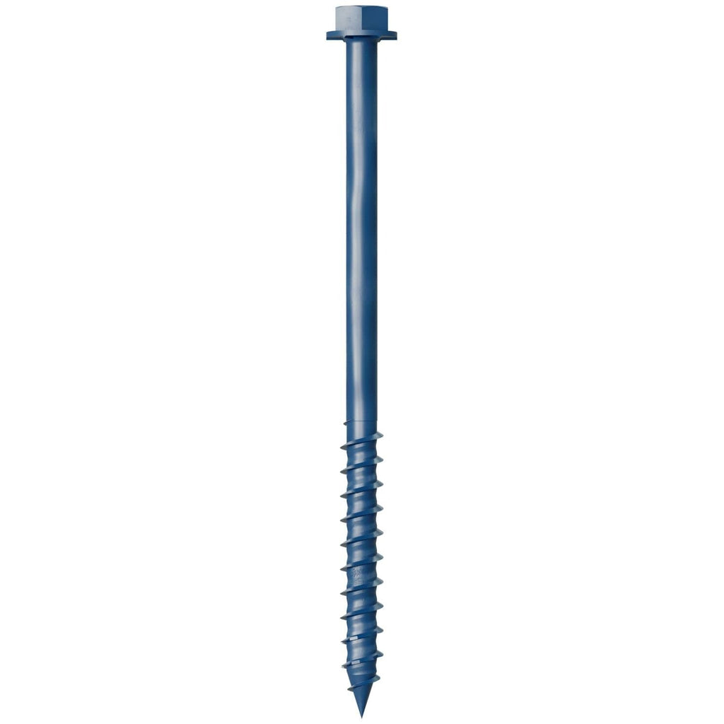 Simpson Strong-Tie TNT25400HC25 Titen Turbo, 1/4-in. x 4-in. Hex-Head Concrete and Masonry Screw, Blue, 25-Pack