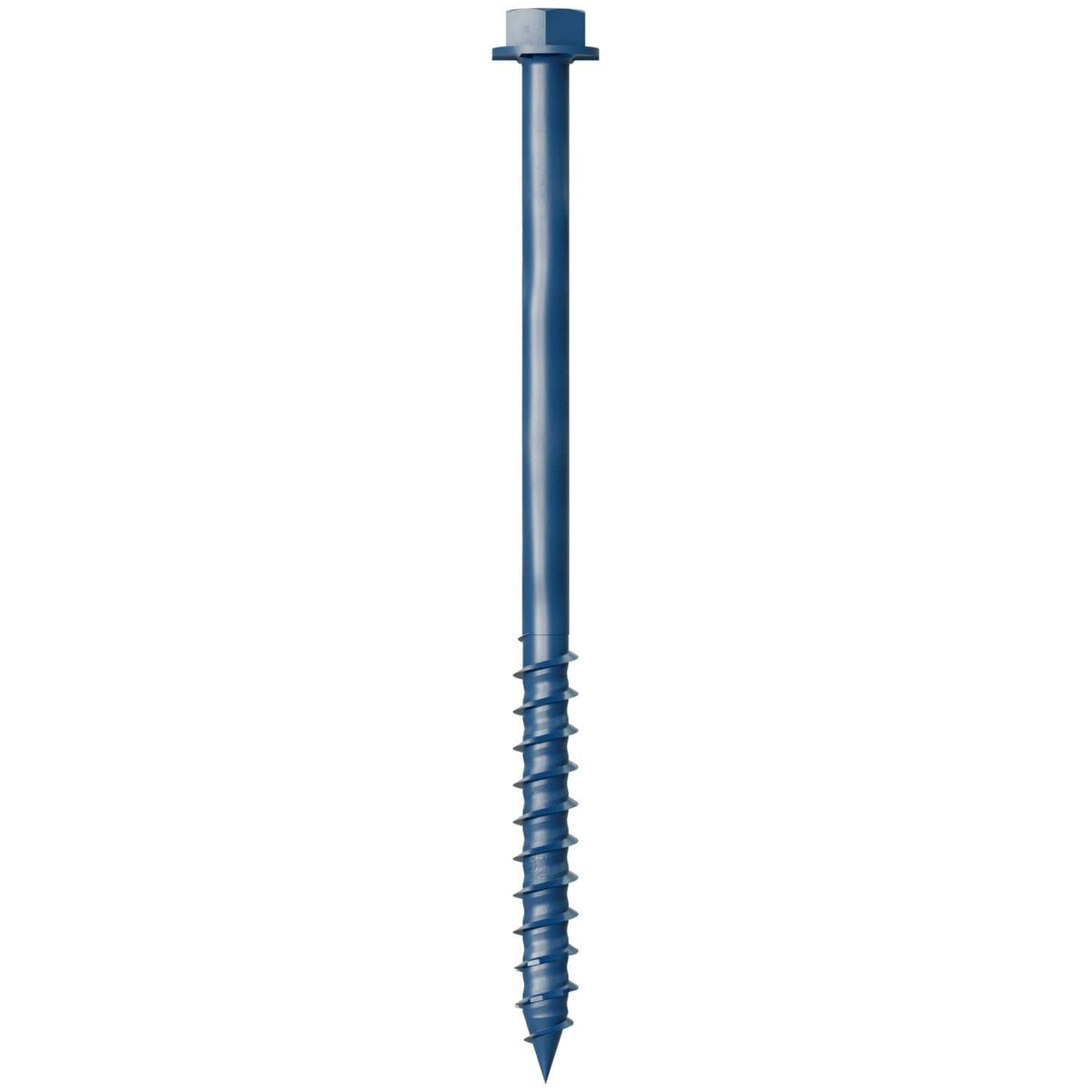 Simpson Strong-Tie TNT25400HC25 Titen Turbo, 1/4-in. x 4-in. Hex-Head Concrete and Masonry Screw, Blue, 25-Pack