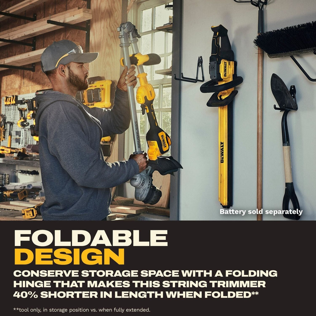 DeWALT DCST926B 20V MAX Brushless Cordless Foldable String Trimmer, Tool Only